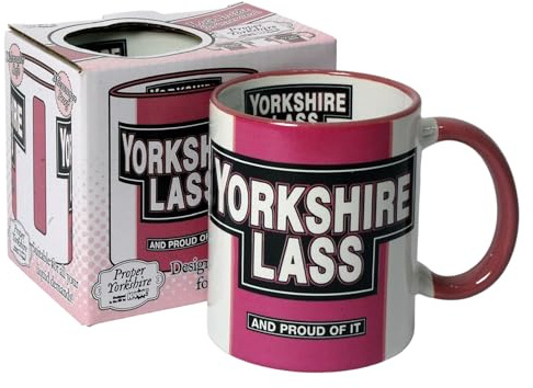 Yorkshire Lass Mug Mug - Gift Boxed Football Cup - Present Idea for Fan Supporter Christmas for him