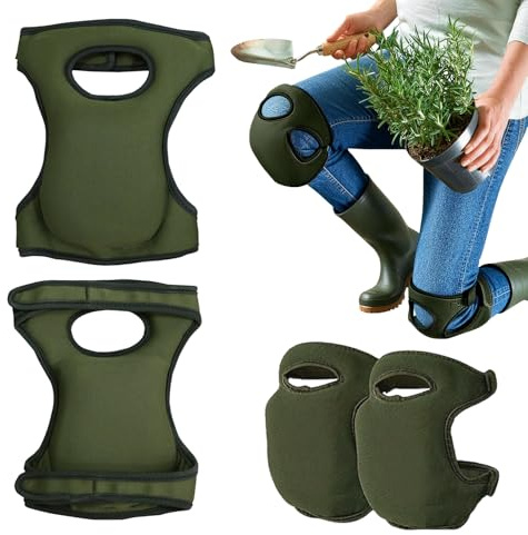 QIANAI Un Par Rodilleras de Jardinería, Ajustable, Protector de Rodilla de Jardín, Para Una Variedad de Actividades Como Jardinería, Limpieza y Mantenimiento (Verde)