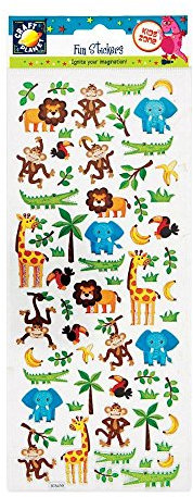 Craft Planet CPT 805209 Stickers, Multi, In The Zoo