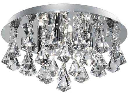 Searchlight 3304-4CC Hanna 4 Light Flush Ceiling Crystal Light