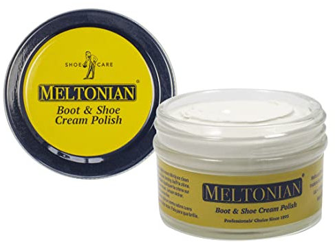 Meltonian Cream | White 171 | Quality Shoe Polish for Leather and Leatherette (Synthetic) | Use on Boots, Shoes, Belts, Gloves, Purses and Accessories | Leather Conditioner | 1.7 OZ Jar
