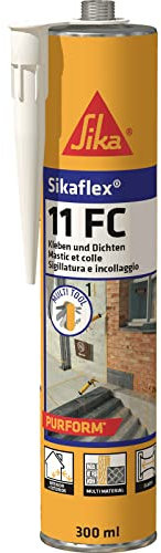 SIKA - Mastic-colle multi-usages - Sikaflex PRO 11 FC Purform, Noir - Mastic polyuréthane PU tout en 1 - Mastic multi-matériaux - Mastic étanche intérieur et extérieur - 300 ml