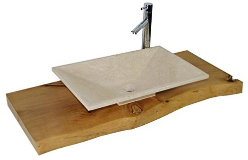 Waschbecken aus Naturstein, Granit, Model Havanna, Egypt Cream, 60x40cm