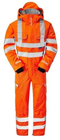 Pulsarail Foul Weather Coverall, Small, Hi-Viz Orange