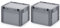 Auer Packaging 2x Eurobehälter 40 x 30 x 28,5 mit Scharnierdeckel inkl. gratis Zollstock * 2er Set