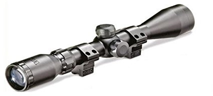 BSA Visier mit Fadenkreuz Mil Dot, 30 cm lang, Ringhalterung 11 mm, Dioptrienkorrektur am Objektiv, EMD 4 x 32 WR