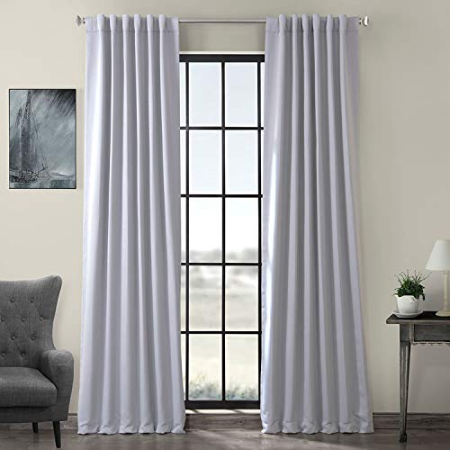 HPD Half Price Drapes HPD BOCH-144105-120 - Cortina de oscurecimiento de habitación, 50 x 120 Pulgadas (1 Panel), Color Gris Niebla, Mezcla de poliéster, 50 x 120 Pulgadas
