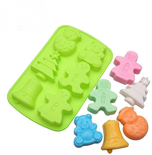 FantasyDay 1 Stück Weihnachten Silikon Backformen, Antihaftbeschichtet Silikon Kuchenform Muffinbackformen Brotbackform Backform Kasten für Muffins Kuchen Pudding Torte - Hochwertige Silikonbackform