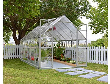 Palram Greenhouse Balance, B/T/H: 244/367/200 cm, Silver (Silver)