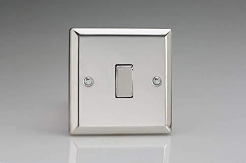 Varilight XC7D Rocker Switches Mirror Chrome 1 Gang Chrome