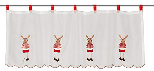 Home Fashion Elche Cafehaus, Stoff, rot, 45 x 120 x 0,1 cm