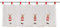 Home Fashion Elche Cafehaus, Stoff, rot, 45 x 120 x 0,1 cm