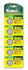 Batterie a bottone Litio CR2025 (set 5 pz)
