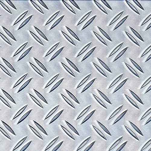 Alberts 466695 Chapa estampada, Motivos estriados, Aluminio, natural, 120 x 1000 x 1,5 mm
