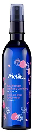 Melvita - Eau Florale de Rose Revitalisante Bio - Lotion Hydratante et Rafraîchissante Sans Parfum - 100% Naturelle, Certifiée Bio et Vegan - Flacon 200 ml