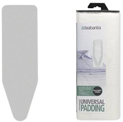 Brabantia Ironing Board Cover and Replacement Felt Pad Bundle, Size E - Metallised Silver