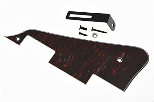 KAISH Gitarren-Pickguard für Epiphone Les Paul mit schwarzer Halterung, Rot/Schwarz