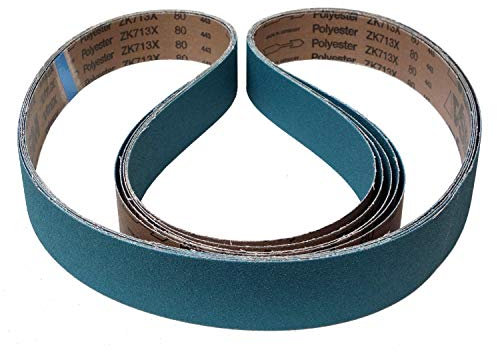VSM Schleifband ZK713X Zirkonkorund – 50 x 2000 mm – Körnung P40 – 5 Stück – für Metall Edelstahl INOX – reißfeste robuste Gewebeunterlage – Profi-Schleifbänder für Bandschleifer