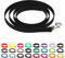 LENNIE BioThane Führstrick, 16mm breit, 2m lang, Karabinerhaken, genäht, Schwarz