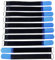 10x 20 cm x 20 mm wiederverschließbare Klett-Kabelbinder BLAU mit Metall-Öse - Kabel-Klettband 200 mm wiederverwendbar