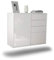 Dekati Sideboard Tacoma hängend (92x77x35cm) Korpus Weiss matt - Front Hochglanz Weiß - Push to Open