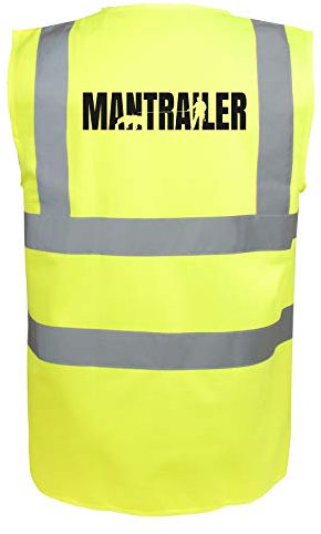 Mantrailing Warnweste Hundesport Sicherheitsweste Mantrailer (Motiv 4) (L, Neongelb)