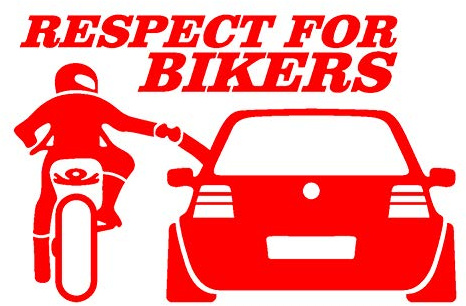 Porfeet Auto Aufkleber, 2Pcs / Set Respekt Für Biker Lustige Karosserie Stoßstange Vinyl Dekor Aufkleber Aufkleber