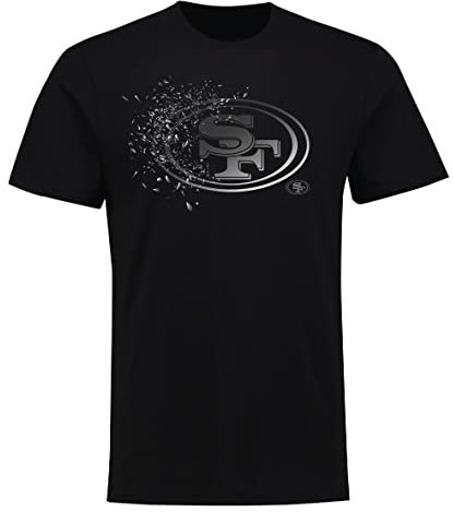 NFL San Francisco 49ers Shatter Graphic Logo Football Shirt schwarz (S)