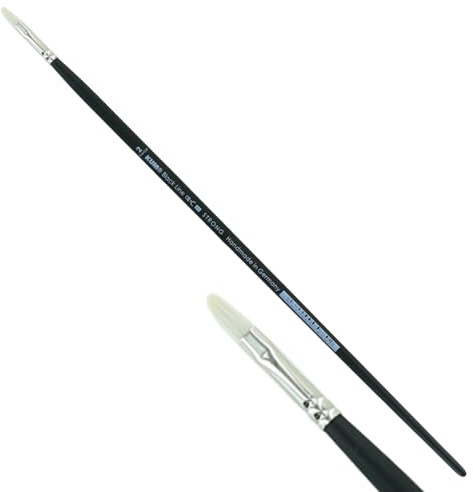 KUM 5122711 - Acryl- und Ölpinsel Black Line, Katzenzunge, Größe 2, für Künstler, Künstlerpinsel, Künstlerbedarf
