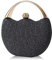 CORIOS Borsetta da Sera Donna Bling Clutch Bag Pochette Piccolo con Catena Borsa Sposa Borse Messenger Elegante Borsa a Tracolla Borse a Mano per Cocktail Festa Cerimonia Ballo Nero