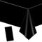 YAAVAAW Vaisselle et accessoires de fête aux couleurs unies (noir, nappe)