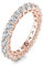 JewelryPalace Anello Eterno Donna Argento Con Cubica Zirconia, Anelli Impilabili 925 Con Pietre a Taglio Rotondo, Fede Nuziale in Oro Rosa Set Gioielli Matrimonio 11.5
