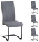 CARO-Möbel Esszimmerstuhl ALBA grau 4er-Set, mit Schwinggestell aus Metall, Sitzschale gepolstert und mit Stoff bezogen, Schwingstuhl gepolstert