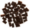 50Pcs Brown Keratin Nail Glue for U Tip Hair Extensions Hot Fusion Bonding