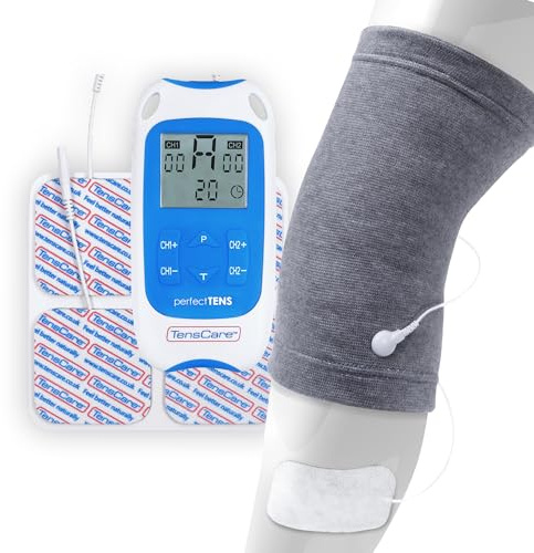 TensCare Perfect TENS with Knee Electrode for Pain Relief | TENS device with knee electrode for targeted relief from knee pain, arthritis, sciatica and everyday discomfort.