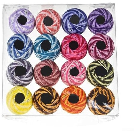 16 rotoli di filo da ricamo per punto croce, braccialetti dell'amicizia, filo interdentale in cotone, filo per ricamo dell'amicizia, per fai da te e kit per punto croce (16 pezzi, colori misti)