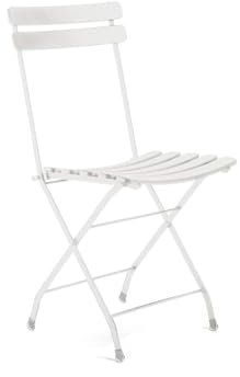 Mondo Viro Klappstuhl Step aus Metall, für den Garten, 42 x 49 cm, 84 Stunden (Weiß geprägt, 8)