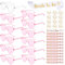 YSUVIN JGA Accessoires Frauen, 37 Stück Junggesellenabschied Frauen mit 1 Bride to be Schärpe, 12 Herz Sonnenbrille, 12 Bride Tattoo Aufkleber, 12Bride Armband, Rosa