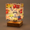 Nachtlicht Kinder mit Stoff Lampenschirm Nachttischlampe Aufladbares zum Stillen Tischlampe Dimmbares Schreibtischlampe Deko Kinderzimmer