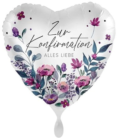 NEU Folienballon - Zur Konfirmation alles Liebe - ca. 45cm Durchmesser