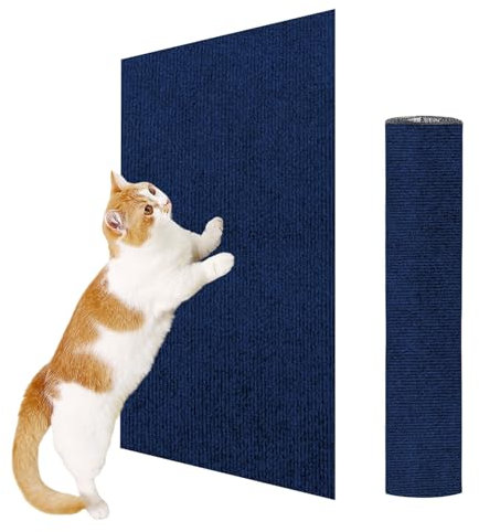 ENONCI Cat Scratching Mat - Self-Adhesive Cat Scratch Protectors for Sofa, Carpet & Furniture - Reusable Couch Protector (Blue, 15.7 x 23.6)