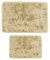 Mixibaby Badematten-Set 2-teiliges Weiche Badezimmerteppiche rutschfestes Schnell trocknend maschinenwaschbar Für Bad Dusche & WC 50x80 cm + 50x40 cm, Größe:50 x 80 cm + 50 x 40 cm, Farbe :Natur