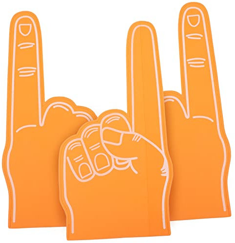 BESPORTBLE 3st Schaumfinger Tragbare Ventilatoren Blaue Partyartikel Gefälligkeiten Für Sportpartys Jubelstütze Für Sportveranstaltungen Cheer Leading Foams Finger Partygeschenk Duft Orange