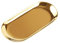 LALADEFIEE Professional Stainless Steel Medical Flat Snack Towel Tray Elegant Golden Finish for Medical Use and Food Serving