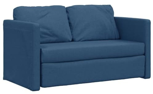 Hommdiy Bodensofa mit Schlaffunktion,klappcouch mit schlaffunktion,Creme 112x174x55 cm Stoff