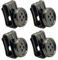 DHER 4 Stück hosenträger clips Hosenträgerknopf, Kein Nähen Hosenträger Knöpfe Knopf ohne Nähen, Hosenträgerknopf-Clip, Hosenträgerknopf-Endclip,Hosenträger-Verstellschnalle (Schwarz)