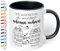 Freundschafts-Tasse mit Namen – „Ich wünschte, du würdest nebenan wohnen!“ – Personalisierte Geschenk-Idee für beste Freundin BFF - Abschiedsgeschenk - Keramik, ca. 330ml, Schwarz