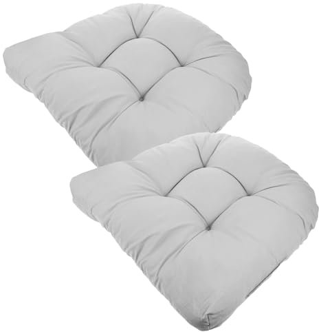 Milisten 2 Stück Kissen Für Korbsessel Im Freien Ersatz Kissen Für Die Terrasse Im Freien Für Gartenstühle Boden Sitzpolster Pads Stuhl Aus Korbgeflecht Polyester Grey