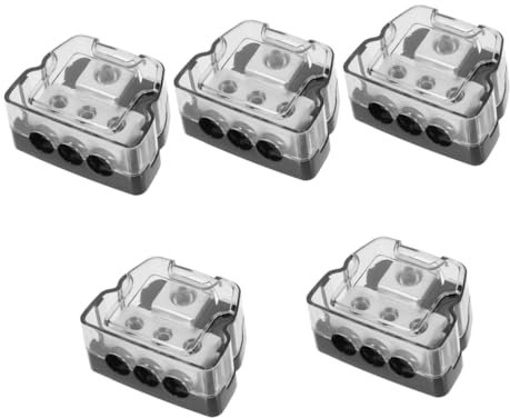 JECOMPRIS 1 Way Power Distribution Block for Car Amplifier Ground Distributor Connection Compact Sturdy Design for Efficient Audio Setup Easy Installation Space Saving