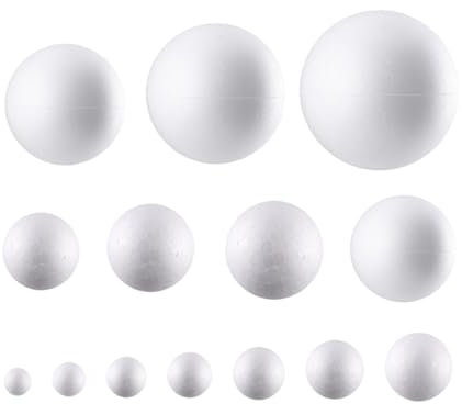 SOIMISS 200 Stück schaumkugel Dekoration Geburtstagsparty begünstigt Kinderhandwerk Formen Bastelball selber Machen klein weihnachtsdeko weihnachtsbaumschmuck Ornament DIY-Ball Weiß